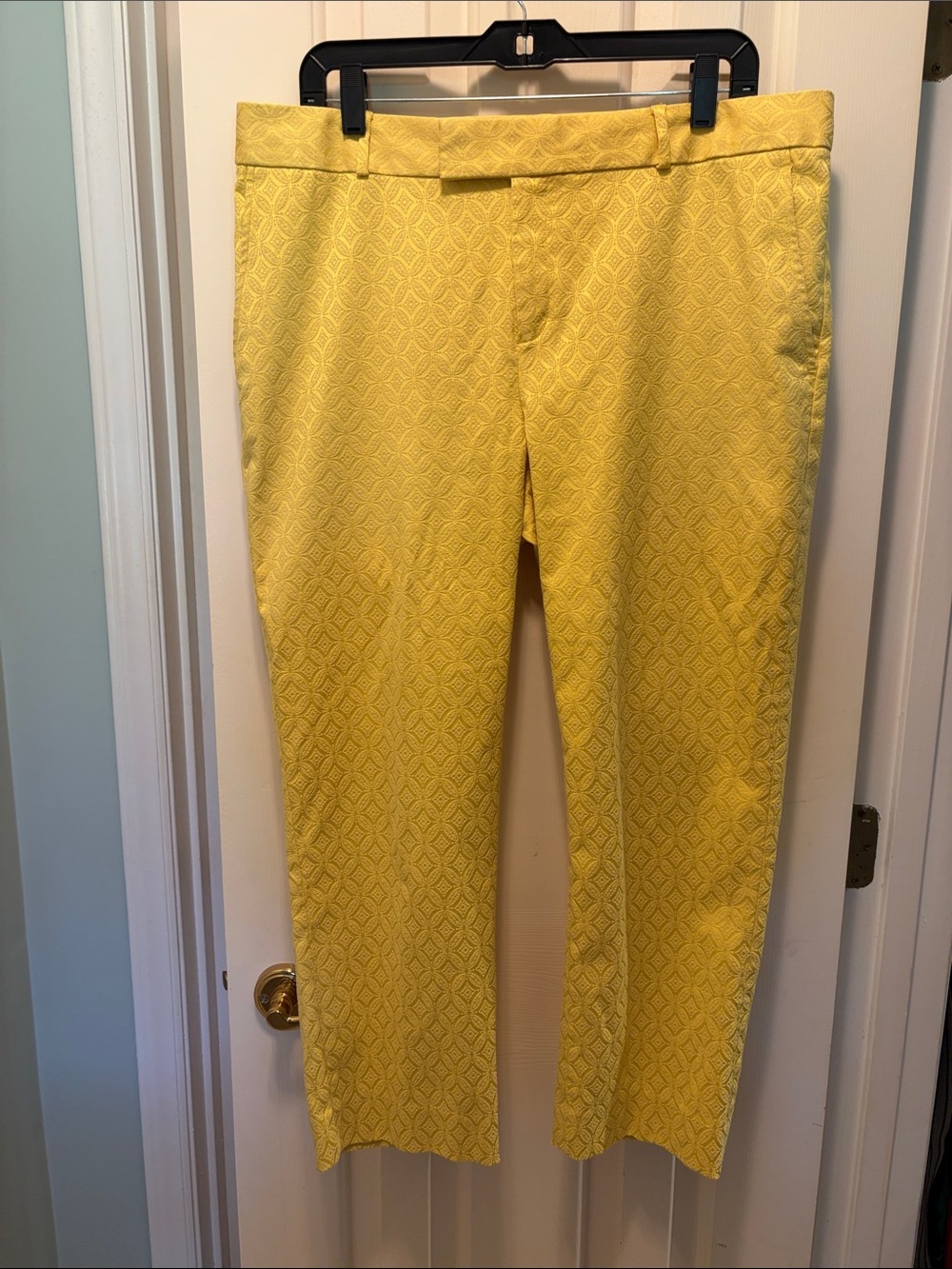 Banana Republic Yellow Textured Chinos